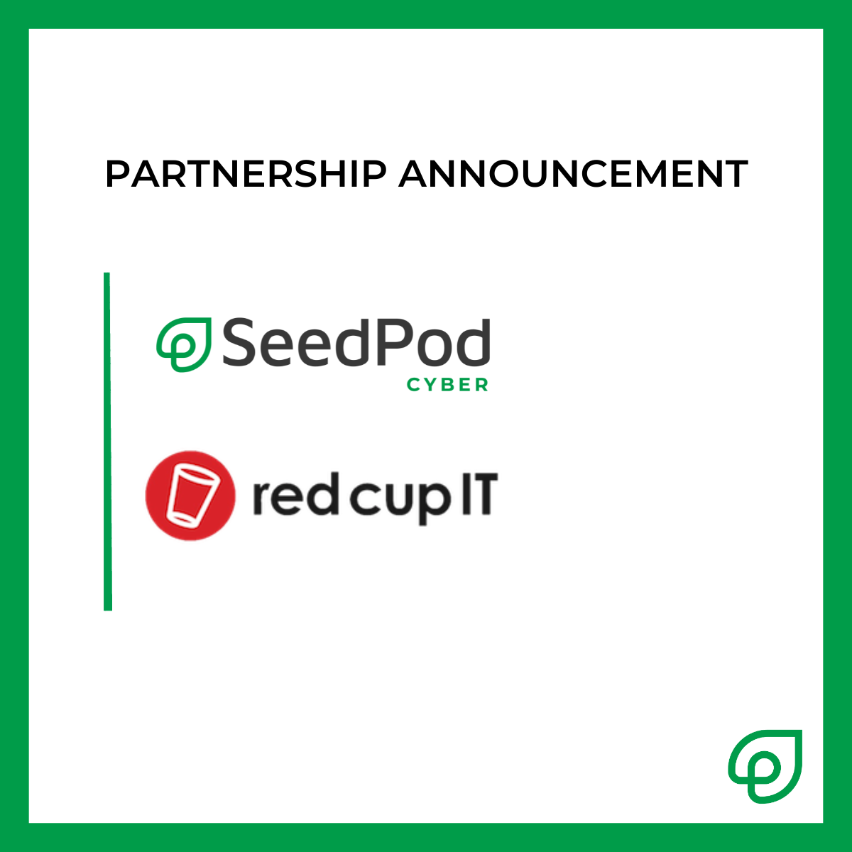partnership announcement graphic
