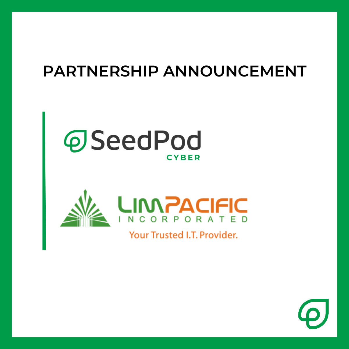Partnership announcement graphic