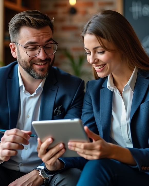 broker reviewing cyber insurance proposal with client